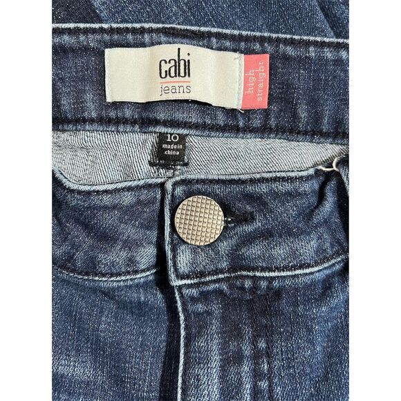 Cabi Women's High Waist Distressed Jeans Blue Size 10 Medium Wash - Picture 7 of 9